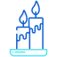 Candle on a plate